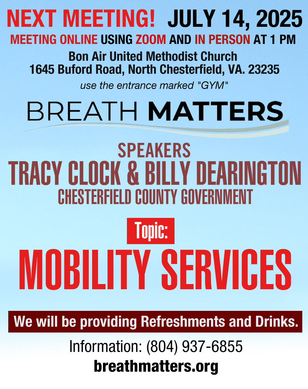 July 2025 Breathmatters Meeting